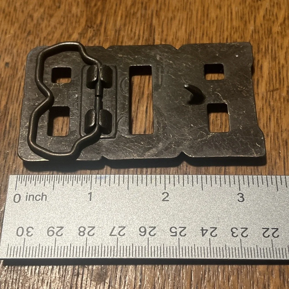 Vintage M.B.C.I. Solid Brass Name Belt Buckle – USA Cast Brass –BOB – 1970s